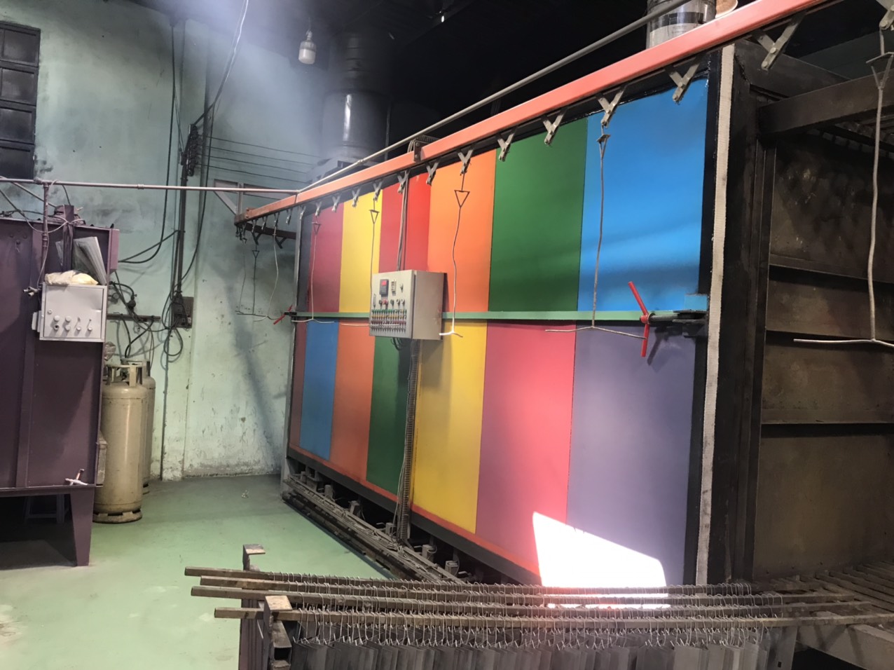 Powder coating line